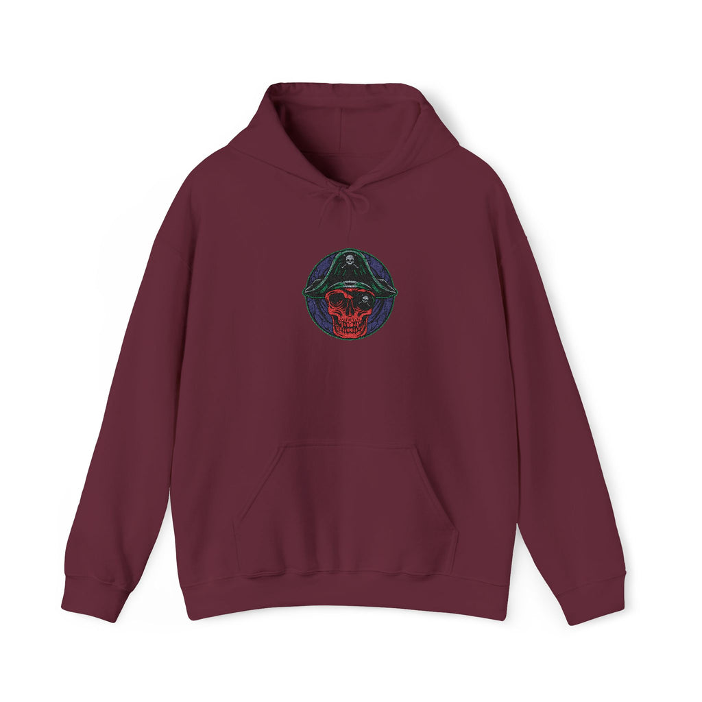 Galactic Rose Hoodie — Embroidered Cosmic Floral Graphic Hooded Sweatshirt