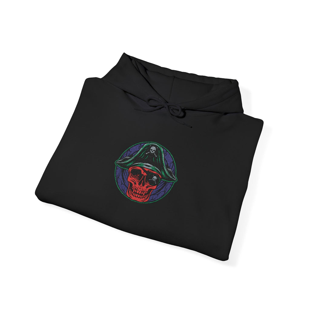 Galactic Rose Hoodie — Embroidered Cosmic Floral Graphic Hooded Sweatshirt