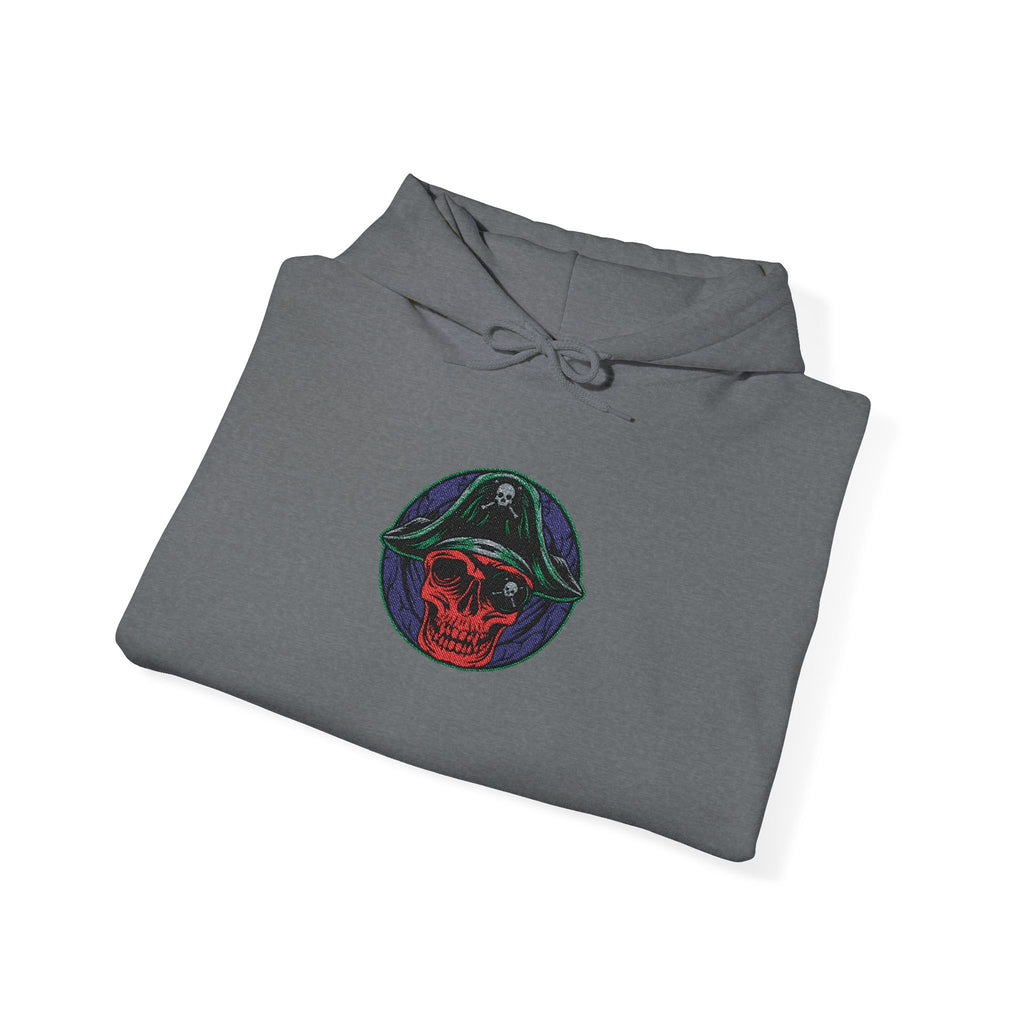 Galactic Rose Hoodie — Embroidered Cosmic Floral Graphic Hooded Sweatshirt