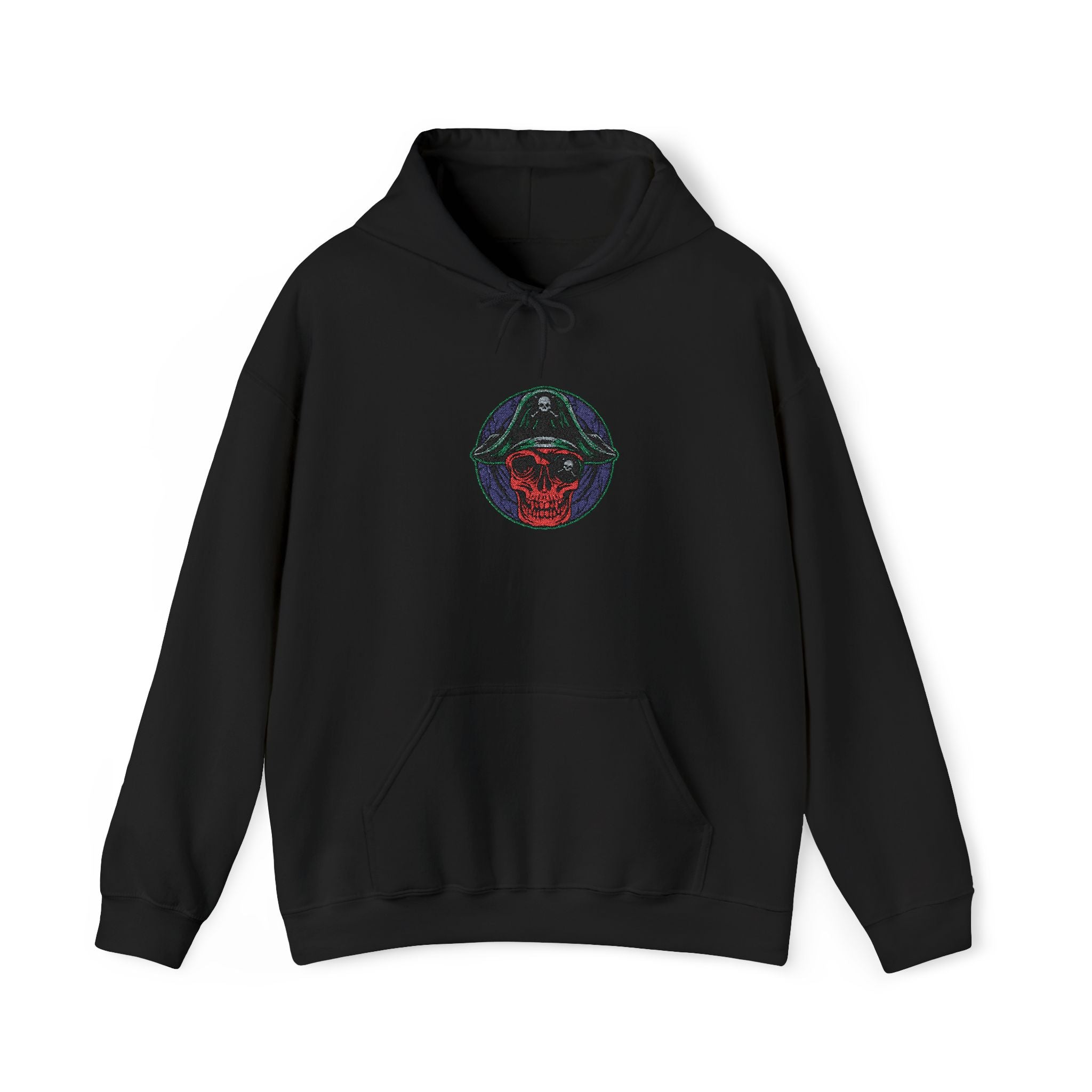 Galactic Rose Hoodie — Embroidered Cosmic Floral Graphic Hooded Sweatshirt