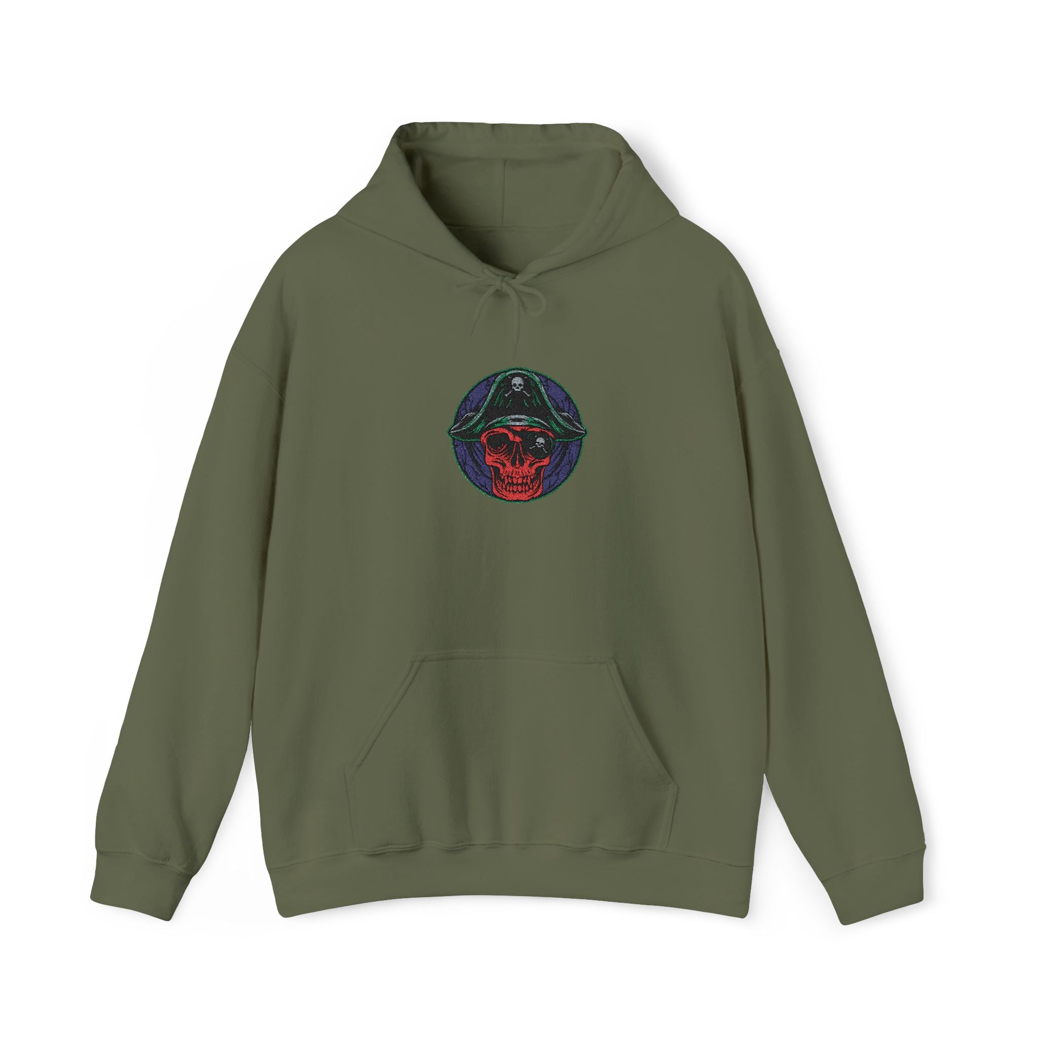 Galactic Rose Hoodie — Embroidered Cosmic Floral Graphic Hooded Sweatshirt